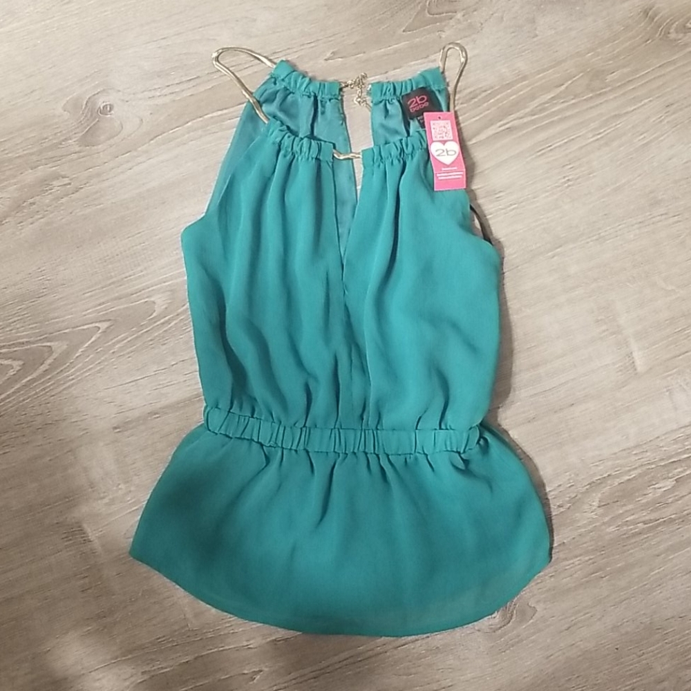 Bebe helter gokd chain  top